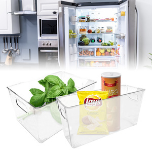 Transparent <b>Refrigerator</b> Storage Box Rectangle For Fruits Vegetables Kitchen Organization - Product Image 3
