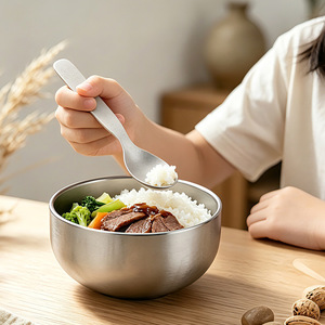 Bol à double paroi poli pour cuisine, vaisselle de fête, salade de fruits, dessert, soupe, récipient alimentaire - Product Image 4