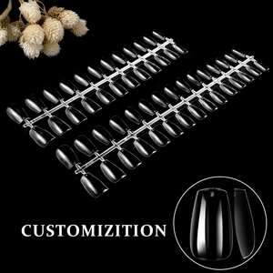 Seamless Short Ballet Soft Gel <b>Nail</b> Tips Transparent Acrylic Finger <b>Extension</b> Tips 15 Sizes - Product Image 5