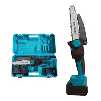 Mini tronçonneuse électrique portative sans fil 21V haute puissance avec moteur brushless de 8 pouces et batterie lithium-ion pour le bois