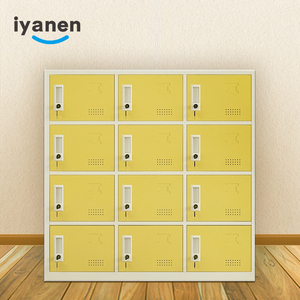 Armario <span class=keywords><strong>de</strong></span> Almacenamiento <span class=keywords><strong>de</strong></span> Acero con Recubrimiento en Polvo, Armario Metálico Ventilado Antioxidante <span class=keywords><strong>para</strong></span> Gimnasio y Escuela - Product Image 3