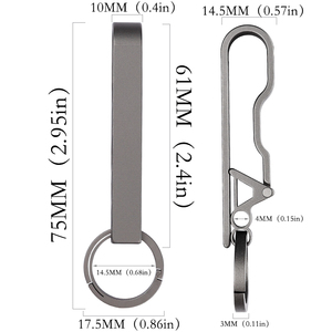 TGZUO Portachiavi Minimalista in Titanio con Moschettone, Lavorazione CNC di Precisione, Portachiavi EDC Aerodinamico, Connettore Portatile per Chiavi Auto - Product Image 6