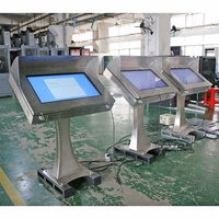 Écran tactile intelligent de 43 à 49 pouces, table tactile, écran capacitif lumineux pour extérieur, kiosque sur pied, écrans publicitaires LCD
