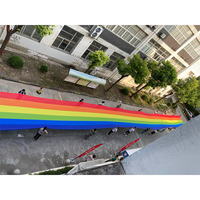 Bannière de drapeau rayé Peace and Gay Pride en polyester 100% Design portable pour la célébration de la journée de la Gay Pride