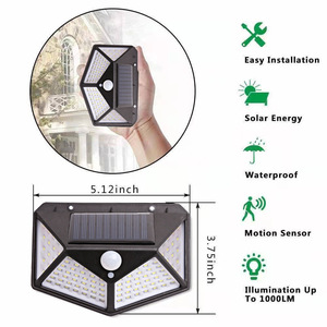 Solar Wall <b>Light</b> <b>LED</b> <b>Motion</b> <b>Sensor</b> Outdoor Garden Lamp 1200lm IP65 Waterproof Daylight 5000K Plastic Body - Product Image 3