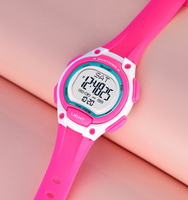 Montre-bracelet numérique Skmei 2555 pour enfants avec logo personnalisé, sport, alarme, étanche 5 ATM, bracelet en plastique
