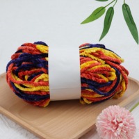 Chunky 200g Velvet Crochet Fancy Chenille Multi Color Hand Knitting Yarn OEM ODM Wholesale Price Polyester Yarn