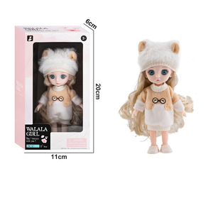 子供のための最新6インチ柔らかいドレスアップクラフト素敵な赤ちゃん関節人形 - Product Image 1