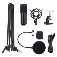 CPYP En Métal USB Microphone Condenseur Microphone D'enregistrement Filaire Micro avec Support pour Ordinateur Portable PC Karaoke Studio D'enregistrement