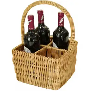 葡萄酒瓶酒瓶篮子的柳条材料篮子