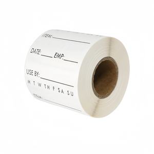 Étiquettes adhésives en papier thermique direct de taille personnalisée 3\"X1\", solubles dans l'eau, multi-usages pour le jour, la semaine, les collations, la mise en conserve - Product Image 1