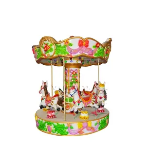 Kiddie trẻ em sử dụng giá rẻ 3 ghế đồng tiền hoạt động mini nhỏ đu go round carousel ngựa rides công viên giải trí để bán