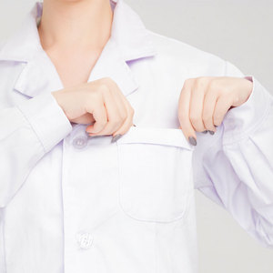 OEM personalizzato Unisex manica lunga medico ospedaliero indossare uniformi camici bianchi da lavoro abiti da laboratorio - Product Image 5