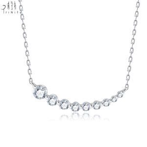 Collar de Gargantilla con Colgante de Diamantes Naturales Multiformes en Oro Blanco de 18K, Joyería Fina Elegante y Exquisita de Alta Calidad, Regalo para Mujer - Product Image 1