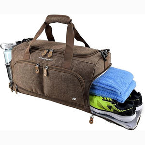 Free sample Manufacturer <b>Trolley</b> Travel Bag Duffle Bag <b>with</b> <b>Wheels</b> China Unisex Zipper 600D Oxford <b>with</b> PVC Coating - Product Image 1