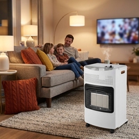 Chauffage d'appoint portable à gaz infrarouge en céramique sur roulettes, économe en énergie, pour salon, bureau, petite boutique