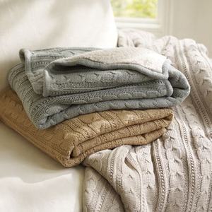 Drap pour tricot de câbles, 100% coton, 100% acrylique, 100% laine, couverture tricotée - Product Image 3