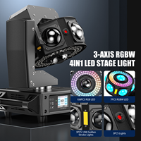 Projecteur à tête mobile haute luminosité 160W RGBW LED avec faisceau rotatif et laser pour discothèque, mariage, soirée, spectacle en direct, bar