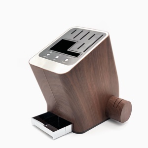 Moderno Portacuchillos Metálico Grande de Doble Cara con Esterilización Rápida, Botón Ergonómico, Plástico Vertical, Nuevo Set de Bloques SKD005, Nuevo de Madera K - Product Image 1