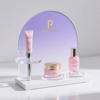 Peinture en aérosol transparente personnalisée avec dégradé au verso Présentoir acrylique pour parfums et cosmétiques