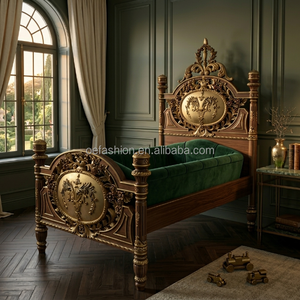 <span class=keywords><strong>Lit</strong></span> bébé <span class=keywords><strong>de</strong></span> luxe sculpté à la main avec revêtement en velours émeraude pour projets d'aménagement intérieur <span class=keywords><strong>de</strong></span> palais et <span class=keywords><strong>de</strong></span> villas - Product Image 4