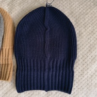 Bonnet en laine unisexe jacquard tricoté couleur unie, chaud pour l'automne et l'hiver, brodé, taille 48-50cm, en stock