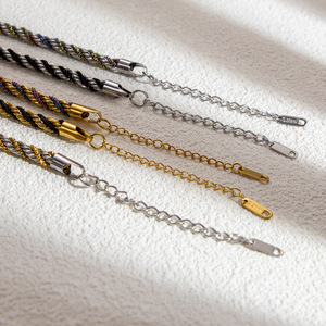 Pulsera de Acero de Titanio con Baño de Oro de 18K, Joyería de Acero Inoxidable para Mujer, Accesorio de Moda de Verano - Product Image 3