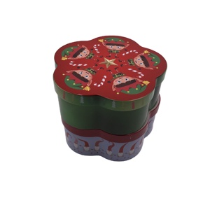 Boîte vide en métal d'emballage de biscuit de nouvelle forme de différents styles de luxe de haute qualité - Product Image 3