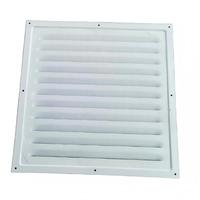 Grille de ventilation carrée en aluminium estampé avec persiennes, filtre anti-insectes, blanc, installation facile pour immeuble de bureaux