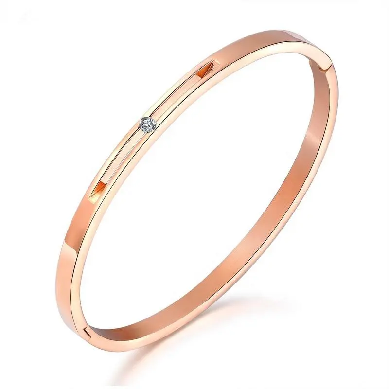 Firstmadam pulseira personalizada, bracelete de ouro 18k puro de diamante versão estreita
