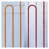 Système de chauffage au sol radiant moderne pour hôtel 1,2*0,6m, thermostat à eau, panneau de chauffage sous plancher écologique XPS+aluminium