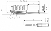 Ofertas Económicas: Conector Coaxial RF Macho MMCX-JB2 para Cables de Comunicación RG405 RG086