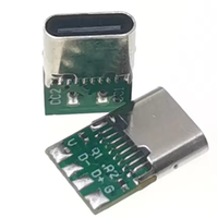 Connecteurs USB Type C Femelle, Jack Double, Résistances 5.1K, 16 Broches, Haute Performance, Haute Qualité, Bornes Électriques, Soudage, DIY, Données