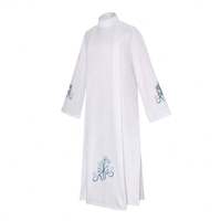 Stock disponible : Robe liturgique plissée pour prêtre catholique, vêtement d'église médiéval, robe de prière