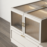 Meuble TV modulaire minimaliste, console multimédia, unité de rangement pour salon