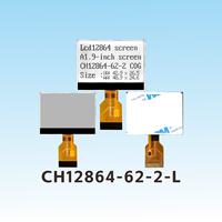 CH12864-62-2-L Panel LCD Grafis COG 1,9 Inci Layar LCD Matriks Titik 128x64 14Pin FPC Plug-in Modul LCD 12864 Langsung dari Pabrik