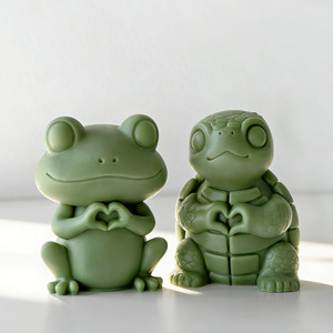 Molde de silicona para velas de aromaterapia y figuras de resina y yeso, con diseños de Gato <span class=keywords><strong>Maine</strong></span> <span class=keywords><strong>Coon</strong></span>, Perro, Rana, Tortuga y Gatito Sentado, para manualidades DIY - Product Image 4