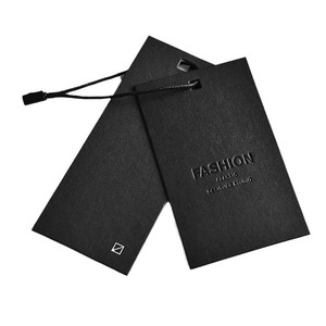 <strong>Custom</strong> Eco-Friendly Embossed Paper Roll Shape Clothing Tags with Logo for Garment <strong>Labels</strong> - Product Image 1