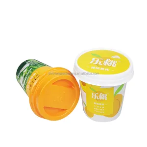 Customize fast delivery delivered duty paid pp food grade cold frozen personalized plastic yogurt cup with lids