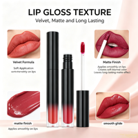 Gloss à lèvres mat personnalisé à logo, rouge à lèvres liquide velours haute pigmentation, longue tenue, anti-transfert, non desséchant – Meilleure vente