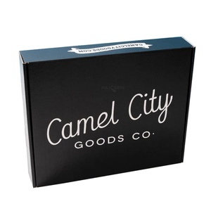Custom Logo Printed Black Cardboard Gift Shipping <b>Box</b> E-Flute Corrugated Matt Lamination for <b>Christmas</b> Packaging Gift Wrapping - Product Image 2