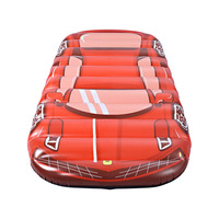 Flotteur de voiture gonflable rouge en PVC écologique pour les sports nautiques masculins, fête d'été