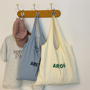 Sac à provisions en toile brodée recyclée écologique sac fourre-tout en toile de coton pour femmes sac d'épicerie d'étudiant pour l'extérieur - Product Image 1