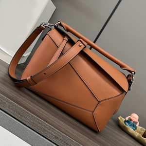 Brown Leather Look Bag Charm Crossbody Purse Shoulder Handbag Geometric Tote Bag for Daily Commuting - Product Image 6