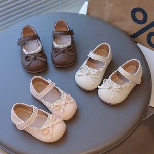 Chaussures pour filles, chaussures de princesse <span class=keywords><strong>à</strong></span> nœud papillon, printemps automne, antidérapantes, semelle souple, chaussures de marche - Product Image 2