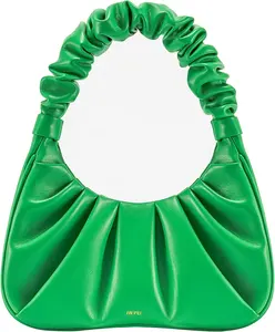 lulu lucy Women's vegan leather Ruched Hobo cloud Handbag