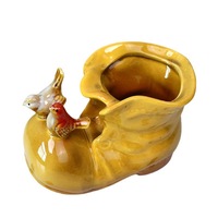 L Moderne En Céramique Émaillée Artisanat Pot De Fleur Petites Bottes En Forme De Chaussure De Bureau Succulent Plantation Vase et Stylo Conteneur