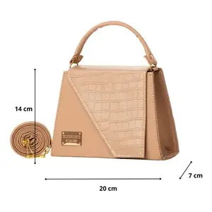 Bolso Bandolera Fana Spectacular Mina, 20x14x7 cm, Patrón de Cocodrilo, Cierre de Cremallera, Borla, Estilo Moderno para Dama - Product Image 1