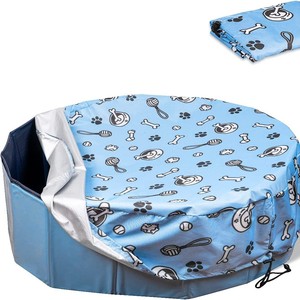 Couverture de piscine pour chiens en PVC 210D, durable, noire, imprimée, pliable, pour usage extérieur - Product Image 2