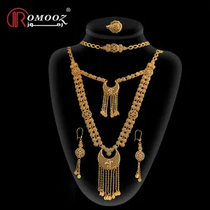 High Quality Jewelry 18K Gold Set African Manufacture Gold Plated Wedding Dubai Fashion Jewelry Set